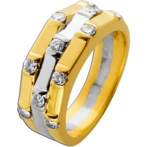 Brillantring Gold Weissgold 750 18K Brillanten 0.44ct Lupenrein
