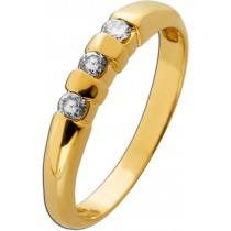 Memoire Ring Gold 585 14 Karat Brillanten 0.30ct 