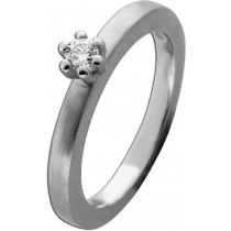 Solitärring Platin 950 Brillant 0.10ct Verlobungsring