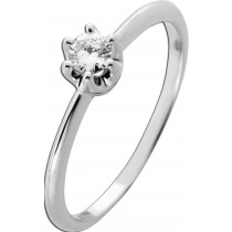 Solitärring Weissgold 585 14 Karat Brillant 0.20ct Verlobungsring