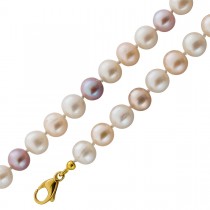 Perlenkette 45cm Gold 333 8K Süßwasserperlen 8-7.5mm