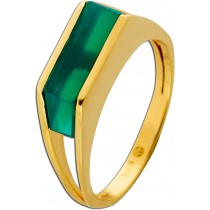Jade Ring Gold 585 14K grüne Jade Antikschmuck