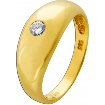 Solitärring Gold 585 14 Karat Brillant 0.20ct