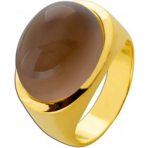 Rauchquarz Ring Gold 585 14K brauner Rauchquarz Edelstein 15.3ct