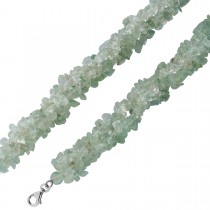 Aquamarin Kette wasserblaue Edelsteine 600ct Silber 925