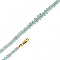 Aquamarinkette ozeanblaue Edelsteine Gold 333 8K