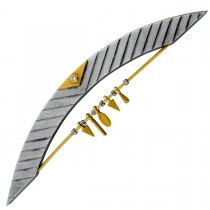 Brillant Brosche Silber 925 vergoldet Brillant 0.05ct