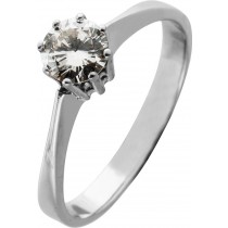 Verlobungsring Weißgold 585 14K Solitär Brillant 0.65ct ca
