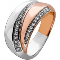 Brillantring Rosegold Weißgold 585 14K Brillanten 0.30ct.
