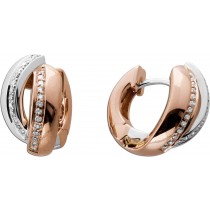 Diamant Creolen 585 Weißgold Rosegold 52 Natur Diamanten 0.26ct TW/VSI