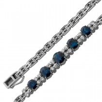 Saphir Armband Weissgold 750 18K Saphire 5.5ct Brillanten 0.92ct