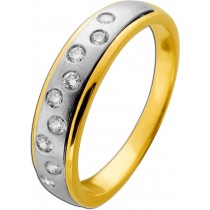 Diamantring Gold 750 18K Platin 950 Brillanten 0.25ct Lupenrein