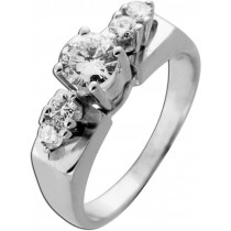 Diamantring Weißgold 585 14K Brillanten 0.77ct