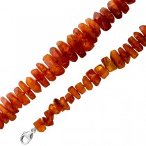 Bernsteinkette baltische Bernsteine cognac-braun Butterscotch Antikschmuck