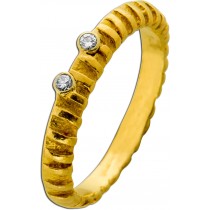 Brillantring Gold 750 18K Brillanten 0.06ct lupenrein Antikschmuck