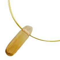 Citrin Halsreif vergoldet gelber Citrin Edelstein 65ct