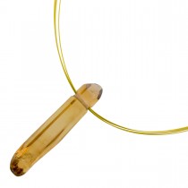 Citrin Halsreif vergoldet gelber Citrin 36ct Edelstein