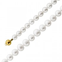 Perlenkette 44cm Süßwasser Perlen Gold 585 Antikschmuck 