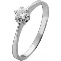 Solitärring Weißgold 585 14K Brillant 0.20ct Verlobungsring