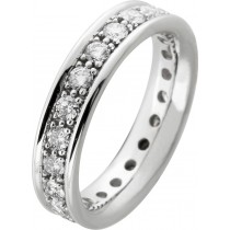 Memoire Alliance Ring Weißgold 585 14K Brillanten 1.6ct lupenrein