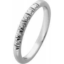 Memoire Ring Weißgold 585 14K Brillanten 0.18ct
