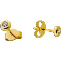 Brillant Ohrringe Gold 585 14K Solitär Brillanten 0.10ct