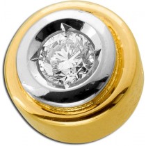 Solitär Anhänger Gold 585 14K Brillant 0.10ct