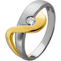 Solitärring Platin 950 Gold 750 18K Brillant 0.07ct