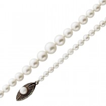 Perlenkette 45cm Akoyaperlen 7.5-3.3mm Antikschmuck