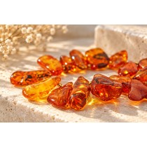 Bernsteinkette Baltische Natur Bernsteine 146ct Antikschmuck 1920