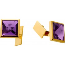  Manschettenknöpfe Gold 750 lila Amethyste Günter Krauss 