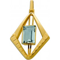 Aquamarin Anhänger Gold 585 14K Aquamarin 3.3ct Antikschmuck