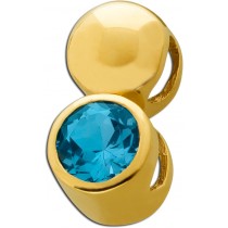 Topas Anhäger Gold 585 14K Swiss Blue Topas 0.55ct