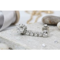 Brillant Ohrhänger Weißgold 750 18K Brillanten 1ct Antikschmuck