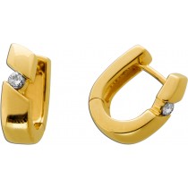 Brillant Creolen Gold 585 14K Brillanten 0.16ct