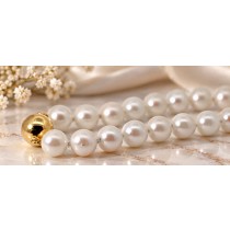 Perlenkette 48cm Akoyaperlen 7.4-7.1mm Gold 585 14K