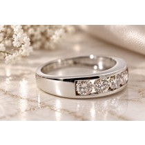 Memoirering Platin 950 champangerfarbene Brillanten 1ct
