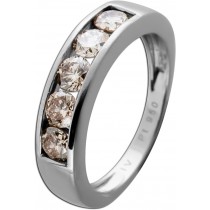 Memoirering Platin 950 champangerfarbene Brillanten 1ct
