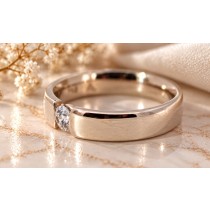Brillantring Weißgold 750 18K Diamant 0.25ct Lupenrein