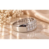 Memoire Brillantring Gold 585 14K Brillanten 0.70ct