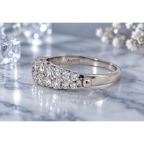 Brillantring Weißgold 585 14K Brillanten 0.90ct Lupenrein 