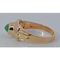 Smaragdring Gold 375 9K grüner Smaragd Edelstein 1ct
