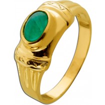 Smaragdring Gold 375 9K grüner Smaragd Edelstein 1ct