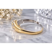 Brillantring Gold 585 Weissgold 14K Brillanten 0.12ct Antikschmuck