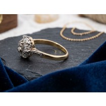Brillantring Platin 950 Gold 750 18K Brillanten 0.52ct Antikschmuck