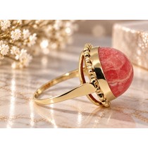 Rhodochrosit Ring Gold 333 8K Rhodochrosit 23ct Antikschmuck