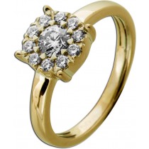 Brillantring Gold 750 Weissgold 18 Brillanten 0.90ct.