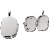 Medaillon Silber 925 weißer Zirkonia Stein Brillantlook  