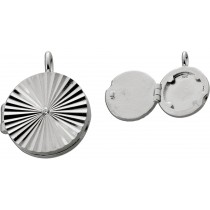 Medaillon gravierbar Sterling Silber 925 poliert Sonnestrahl 