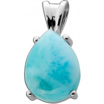 Larimar Anhänger Silber 925 himmelblauer Edelstein 7.4ct